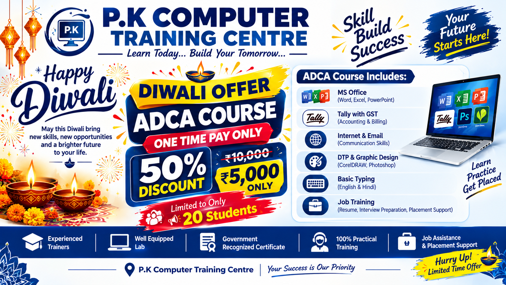 🪔 Diwali Special Offer – ADCA Course @ ₹5,000 Only!